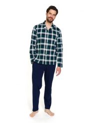 Doctor Nap Piżama w kolorze granatowym rozmiar: 3XL. Niebieskie piżamy męskie Doctor Nap, xl, bez wzorów, z bawełny, bez ramiączek. Za 134.99 zł.