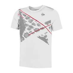Koszulka sportowa męska Dunlop Game 1 Tee. Czerwone t-shirty sportowe męskie Dunlop, m, z materiału, bez ramiączek, na fitness i siłownię. Za 189.99 zł.