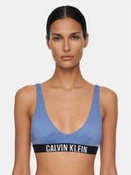 Calvin Klein Swimwear Góra od bikini LV00Q61211 Niebieski. Niebieskie bikini damskie Calvin Klein Swimwear, bez wzorów. Za 229.99 zł.