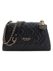 Guess Torebka w kolorze czarnym - 27 x 16 x 7 cm rozmiar: onesize. Czarne torebki klasyczne damskie Guess, z aplikacjami, z materiału, bez dodatków. Za 404.99 zł.