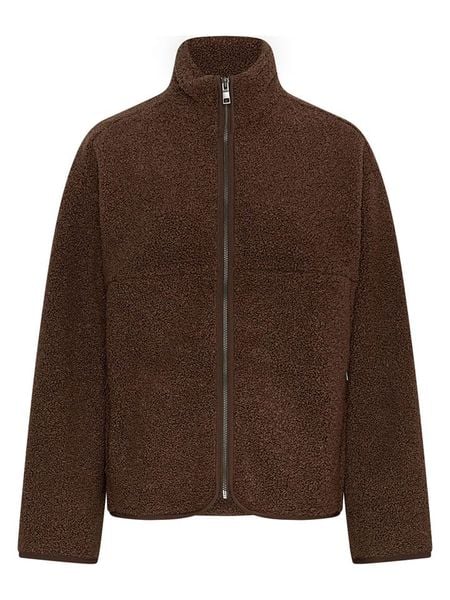 MOSS COPENHAGEN Kurtka pluszowa "Letha" w kolorze ciemnobrązowym rozmiar: S/M. Brązowe kurtki damskie MOSS COPENHAGEN, m, bez wzorów, bez kaptura. Za 348.90 zł.