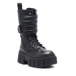 Trzewiki Jenny Fairy. Czarne botki damskie Jenny Fairy, bez obcasa, na koturnie, bez zapięcia. Za 199.99 zł.