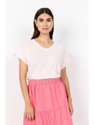 Soyaconcept Koszulka "Caimie" w kolorze biało-różowym rozmiar: S. Białe t-shirty damskie Soyaconcept, s, bez wzorów, bez kołnierzyka. Za 61.31 zł.