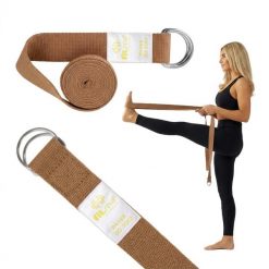 Pasek Do Jogi Złote Logo Fit.me. Brązowe paski damskie FIT.ME, bez wzorów, sportowe. Za 17.95 zł.