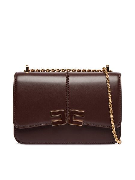 Elisabetta Franchi Torebka BS-91A-61E2-V390 Brązowy. Brązowe listonoszki damskie Elisabetta Franchi, bez wzorów, ze skóry, bez dodatków. Za 1,659.99 zł.