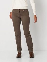 Rosner Dżinsy - Slim fit - w kolorze khaki rozmiar: 46K. Brązowe jeansy damskie Rosner, z podwyższonym stanem. Za 152.99 zł.