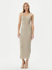 Marella Sukienka dzianinowa Porto1 2513321121 Beżowy Slim Fit. Brązowe sukienki damskie Marella, m, bez wzorów, z dzianiny, bez kołnierzyka, bez ramiączek. Za 1,169.00 zł.