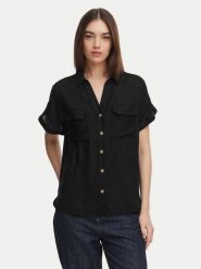 Vero Moda Koszula Bumpy 10310139 Czarny Regular Fit. Czarne koszule damskie Vero Moda, m, bez wzorów, z wiskozy, bez kołnierzyka, bez ramiączek. Za 129.99 zł.