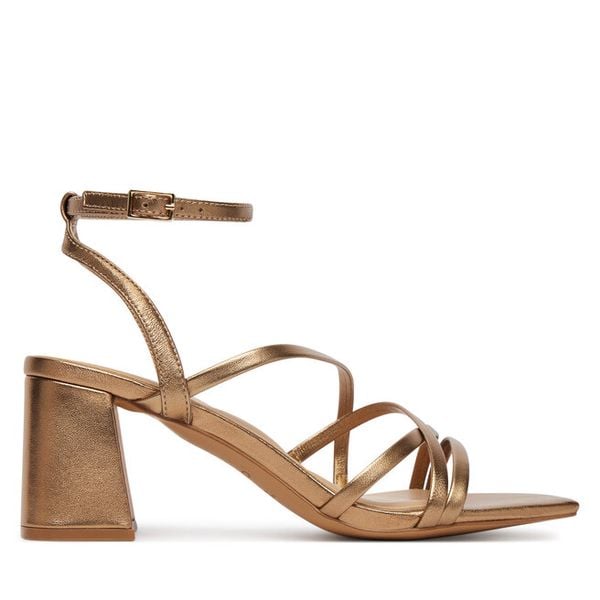 Sandały Aldo. Żółte sandały damskie Aldo, bez wzorów, bez obcasa, na słupku. Za 359.99 zł.