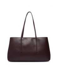 Calvin Klein Torebka Emblem Aop Medium Work Tote LV04F3786G Bordowy. Czerwone torebki klasyczne damskie CALVIN KLEIN, bez wzorów, ze skóry, bez dodatków. Za 649.99 zł.