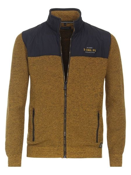 CASAMODA Kardigan w kolorze jasnobrązowo-granatowym rozmiar: 4XL. Brązowe kardigany męskie CASAMODA, xl, bez wzorów, z bawełny, bez kołnierzyka. Za 217.99 zł.