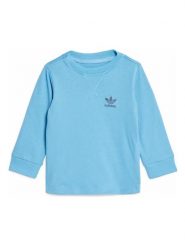 Adidas Bluza w kolorze błękitnym rozmiar: 80. Niebieskie bluzy i bluzki niemowlęce Adidas, bez wzorów, z bawełny, bez ramiączek, bez kaptura. Za 61.17 zł.