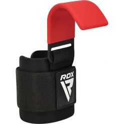 Paski do podnoszenia ciężarów z hakami RDX W5 Weight Lifting Hook Strap. Czerwone paski damskie RDX SPORTS, bez wzorów, sportowe. Za 79.99 zł.