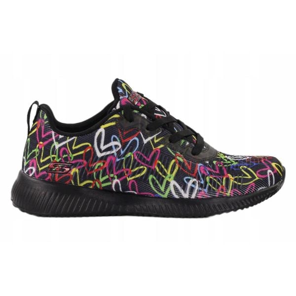 Buty na co dzień damskie SKECHERS BOBS SQUAD sportowe ozdobne. Czarne buty sportowe na co dzień damskie Skechers, bez wzorów, trekkingowe, Skechers Sport. Za 232.00 zł.