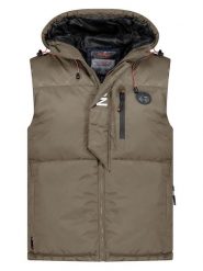 Geographical Norway Kamizelka zimowa "Vetincelle" w kolorze khaki rozmiar: XL. Brązowe kamizelki męskie Geographical Norway, xl. Za 234.94 zł.