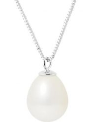 Pearl Addict Złoty naszyjnik z perłą słodkowodną w kolorze białym - dł. 42 cm rozmiar: onesize. Białe naszyjniki damskie Pearl Addict, złote. Za 565.99 zł.