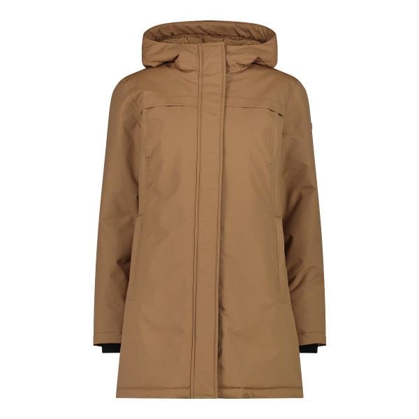 Płaszcz damski turystyczne CMP 34K0016. Brązowe płaszcze damskie CMP, l, bez wzorów, sportowe. W wyprzedaży za 489.99 zł.