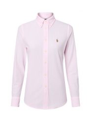 Polo Ralph Lauren Damska bluzka koszulowa Kobiety Bawełna różowy|biały w paski, XS. Białe topy sportowe damskie Polo Ralph Lauren, xs, bez wzorów, z bawełny, bez ramiączek. Za 739.95 zł.