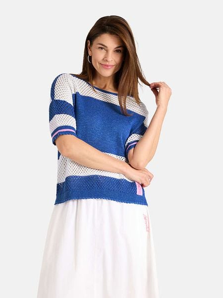 LIEBLINGSSTÜCK Sweter w kolorze biało-niebieskim rozmiar: 46. Białe swetry klasyczne damskie LIEBLINGSSTÜCK, bez kołnierzyka. Za 299.95 zł.