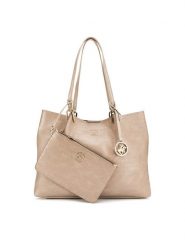 Beverly Hills Polo Club Torebka BHPC-W-01-A23 Beżowy. Brązowe torebki klasyczne damskie Beverly Hills Polo Club, bez wzorów, z materiału, bez dodatków. Za 229.99 zł.