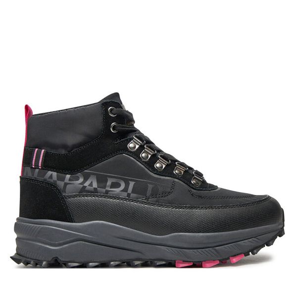 Trapery Napapijri. Czarne trapery damskie Napapijri, bez obcasa. Za 699.99 zł.