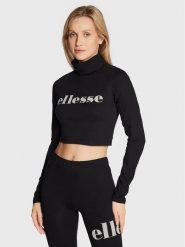 KOSZULKA DAMSKA Z DŁUGIM RĘKAWEM GOLF BLUZKA CROP ELLESSE. Czarne bluzki sportowe damskie Ellesse, l, z bawełny, bez kołnierzyka, bez ramiączek. Za 116.99 zł.