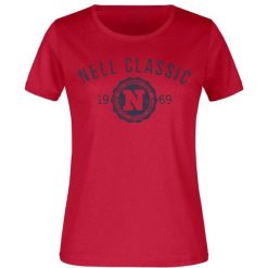 Damska koszulka NELL Classic M – 100% bawełna. Czerwone bluzki damskie ENELL, m, bez wzorów, z bawełny, bez kołnierzyka. Za 133.99 zł.