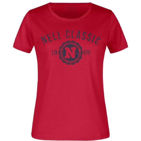 Damska koszulka NELL Classic M – 100% bawełna. Czerwone bluzki damskie ENELL, m, bez wzorów, z bawełny, bez kołnierzyka. Za 132.99 zł.