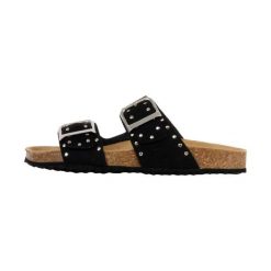 Sandały GEOX D BRIONIA R Czarny. Czarne sandały damskie Geox, bez wzorów, z syntetyku, bez obcasa. Za 297.99 zł.