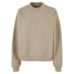 Sweter Damski Organic Crew Neck Oversized Jumper. Brązowe swetry klasyczne damskie Urban Classics, xl, bez kołnierzyka. Za 222.99 zł.