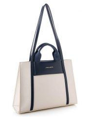 Vince Camuto Torebka "Umbria" w kolorze kremowo-granatowym - 37 x 27 x 11 cm rozmiar: onesize. Niebieskie torebki klasyczne damskie Vince Camuto, bez wzorów, z materiału, bez dodatków. Za 189.95 zł.