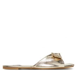 Klapki ONLY Shoes. Żółte klapki damskie ONLY Shoes, bez wzorów, bez obcasa. Za 79.99 zł.