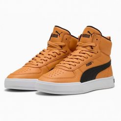 Buty Sportowe Młodzieżowe Puma Caven Mid Fur Jr. Brązowa buty sportowe na co dzień damskie Puma, bez wzorów, z materiału, trekkingowe. Za 184.80 zł.
