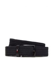 Tommy Hilfiger Pasek Męski Denton Elastic AM0AM12548 Czarny. Czarne paski męskie Tommy Hilfiger, bez wzorów, z materiału. Za 149.99 zł.