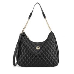 Torebka Beverly Hills Polo Club. Czarne torebki klasyczne damskie Beverly Hills Polo Club, bez wzorów, bez dodatków. Za 249.99 zł.