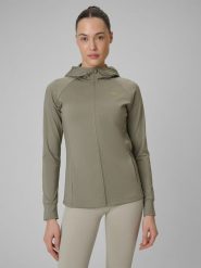 4F Bluza treningowa regular szybkoschnąca damska - oliwkowa S. Zielone bluzy bez kaptura damskie 4f, s, bez wzorów. W wyprzedaży za 139.99 zł.