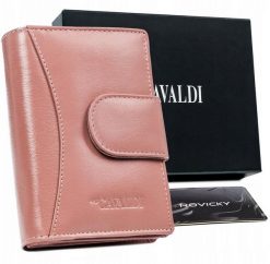 Portfel damski 4U Cavaldi RD-09-GCL j. różowy. Czerwone portfele damskie 4U Cavaldi, bez wzorów, ze skóry. Za 69.99 zł.