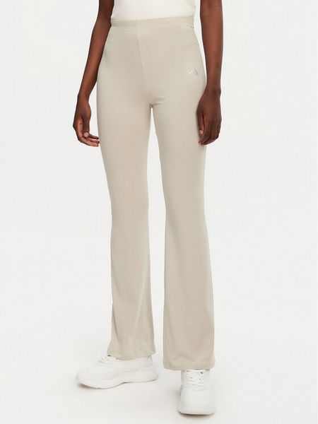 Adidas Legginsy Essentials Small Logo JD3072 Beżowy Flare Fit. Brązowe legginsy damskie Adidas, m, bez wzorów, z bawełny. Za 119.99 zł.