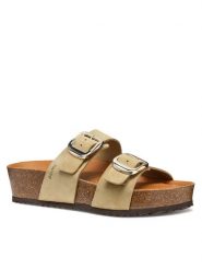 Geox Klapki D Brionia H D551DA 00022 C6738 Beżowy. Brązowe klapki damskie Geox, bez wzorów, ze skóry, bez obcasa. Za 379.99 zł.