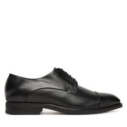 Półbuty BOSS. Czarne buty wizytowe męskie Boss, bez zapięcia. Za 1,399.00 zł.
