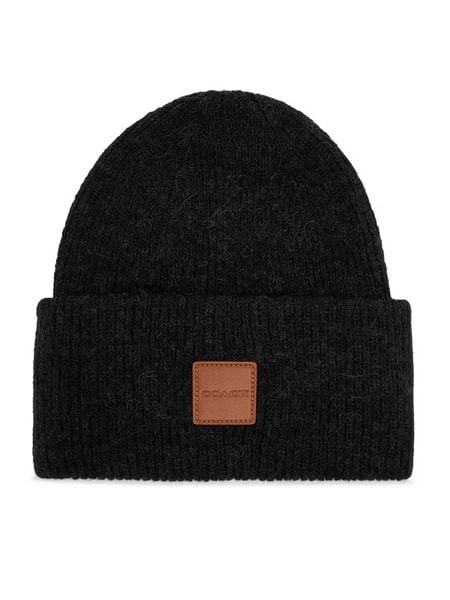 Coach Czapka CU825 Czarny. Czarne czapki zimowe damskie Coach, z wełny. Za 409.99 zł.