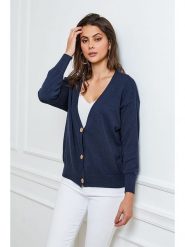 So Cachemire Kardigan "Gino" w kolorze granatowym rozmiar: S. Niebieskie kardigany damskie So Cachemire, s, bez wzorów, z kaszmiru. Za 166.88 zł.