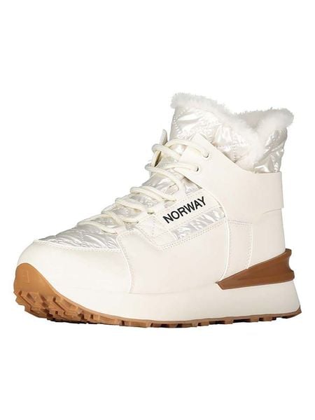 Geographical Norway Botki "Obim" w kolorze białym rozmiar: 36. Białe botki damskie Geographical Norway, bez obcasa, bez zapięcia. Za 147.91 zł.