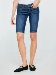 Szorty damskie jeansowe granatowe gianna 433. Niebieskie szorty damskie Big Star, bez wzorów, z jeansu, eleganckie, z obniżonym stanem. W wyprzedaży za 29.99 zł.