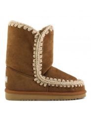 Mou Skórzane kozaki zimowe w kolorze jasnobrązowym rozmiar: 39. Brązowe kozaki damskie Mou, z wełny, bez obcasa. Za 643.99 zł.