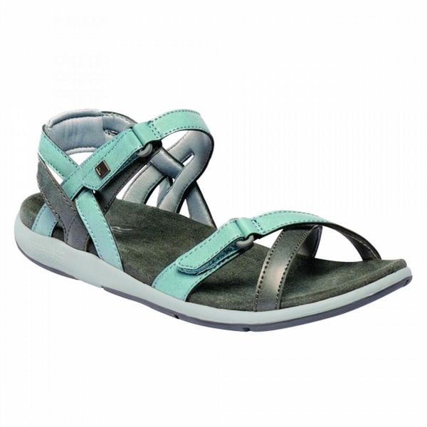 Sandały Damskie Santa Cruz. Niebieskie obuwie trekkingowe damskie Regatta, bez wzorów, z gumy, bez obcasa, na obcasie. Za 190.99 zł.