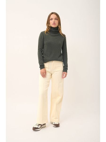 Just Cashmere Kaszmirowy sweter "Ava" w kolorze khaki rozmiar: L. Brązowe golfy damskie Just Cashmere, l, bez wzorów, z kaszmiru, bez ramiączek. Za 344.54 zł.