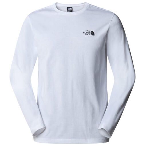 Bluza turystyczna męska The North Face M L/S Simple Dome Tee. Białe bluzy bez kaptura męskie The North Face, l. Za 139.00 zł.