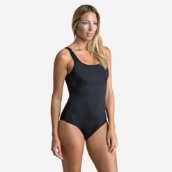 Strój jednoczęściowy pływacki damski Nabaiji Heva U. Czarne stroje jednoczęściowe damskie NABAIJI, xl, bez wzorów. Za 49.99 zł.