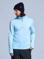 Bluza narciarska - Męska - Arctic 2.0 - Ice Blue. Niebieskie bluzy z kapturem męskie POEDERBAAS, na zimę, m, z elastanu. Za 177.72 zł.